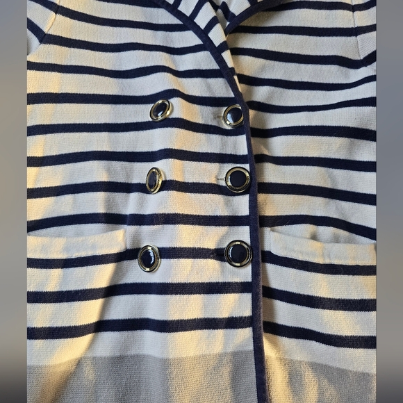 Banana Republic Navy Striped Knit Blazer Size Small - Picture 4 of 11